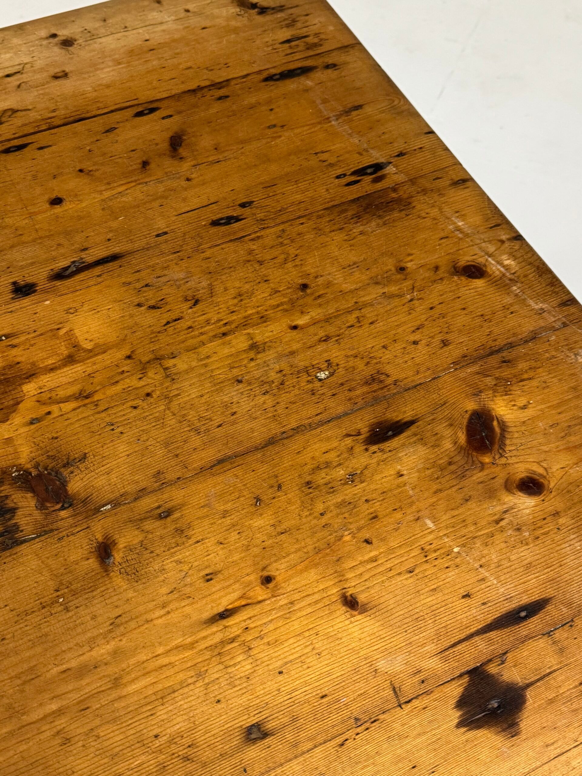 English antique pine dining table