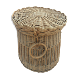 Natural wicker chest from the 70s