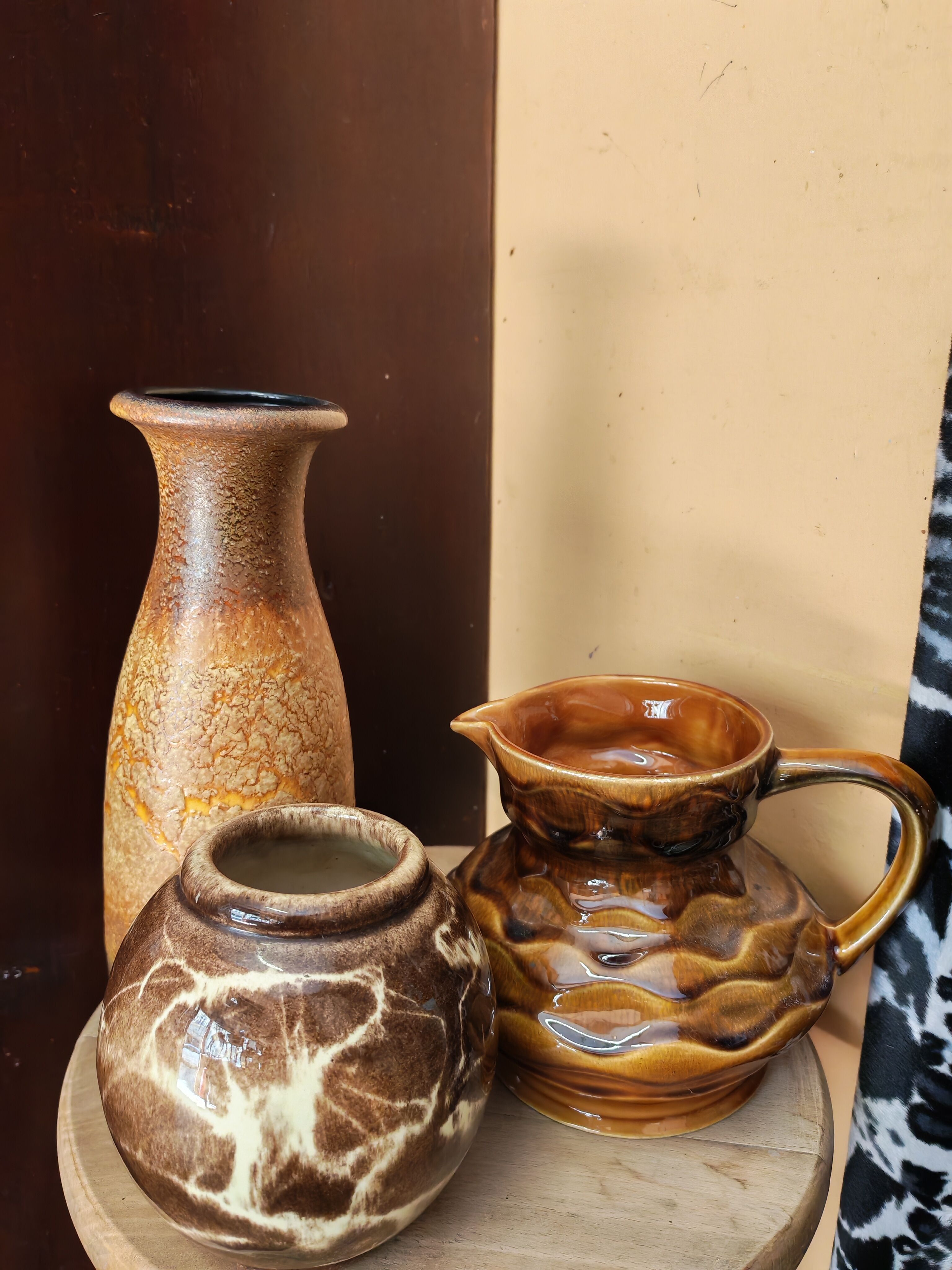 Lot de 3 vases  style organique