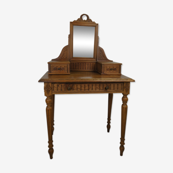 Old Louis XVI style dressing table in oak