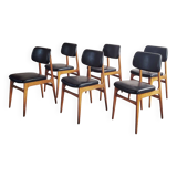Set of 6 vintage Stella chairs, Scandinavian style