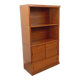 Vintage oak storage bookshelf from the 1960s.
