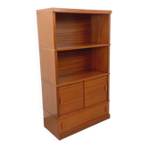 Vintage oak storage bookshelf from the 1960s.