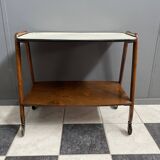 Wood and Formica serving trolley 1960s
