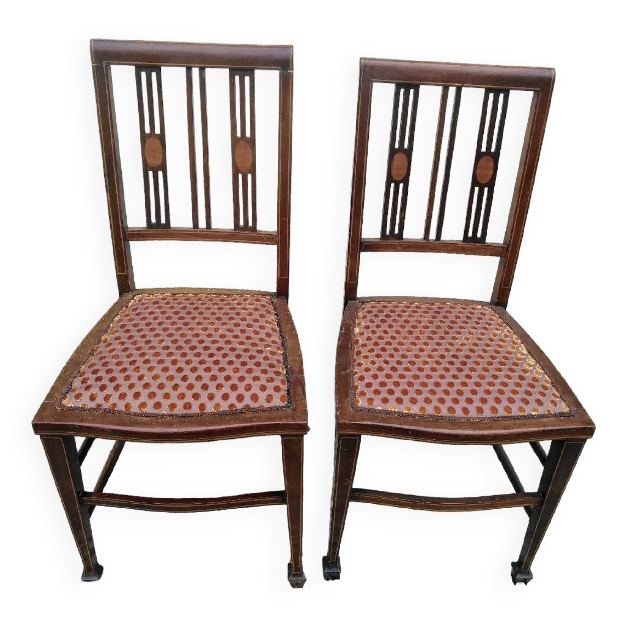 Pair of mahogany chairs 1920