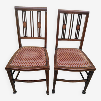 Paire de chaises en acajou 1920