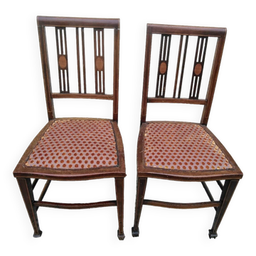 Pair of mahogany chairs 1920