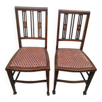 Pair of mahogany chairs 1920