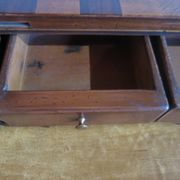 Secretary with mechanism - 4 secret drawers - lock - marquetry chessboard - 1950