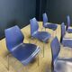 Set of 6 blue dining room chairs from the 2000s