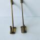 Pair of vintage brass hooks