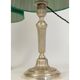 Candlesticks mounted as lamps, silver-plated bronze.