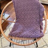 Vintage Lilac Mauve Crochet Bedspread