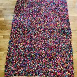 Tapis Rag Rug morceaux de tissus multicolores