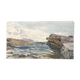 Ancient watercolor depicting a seaside