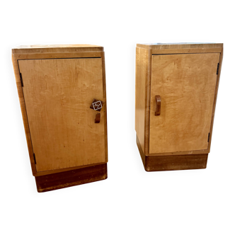 Set of two bedside tables from the 1940s.