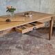 Large authentic farmhouse table made of solid French oak.