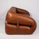 Sofa Bed "Anfibio" for Giovannetti Collezioni in Dark Cognac  Leather