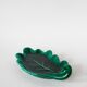 Large earthenware catchall, "Leaf" model, green, design, 1970.
