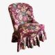 Antique floral upholstered armchair – traditional upholstery renovation.