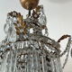 Large Montgolfière chandelier with crystal drops