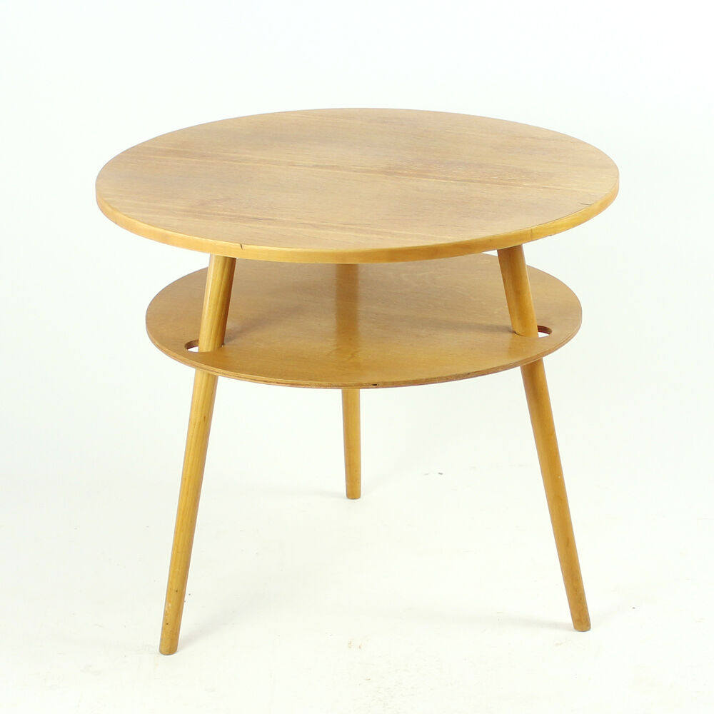 Table basse ronde Drovopodnik Holesov, circa 1960