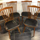 Suite de 6 chaises Baumann Menuet, vintage, années 1970