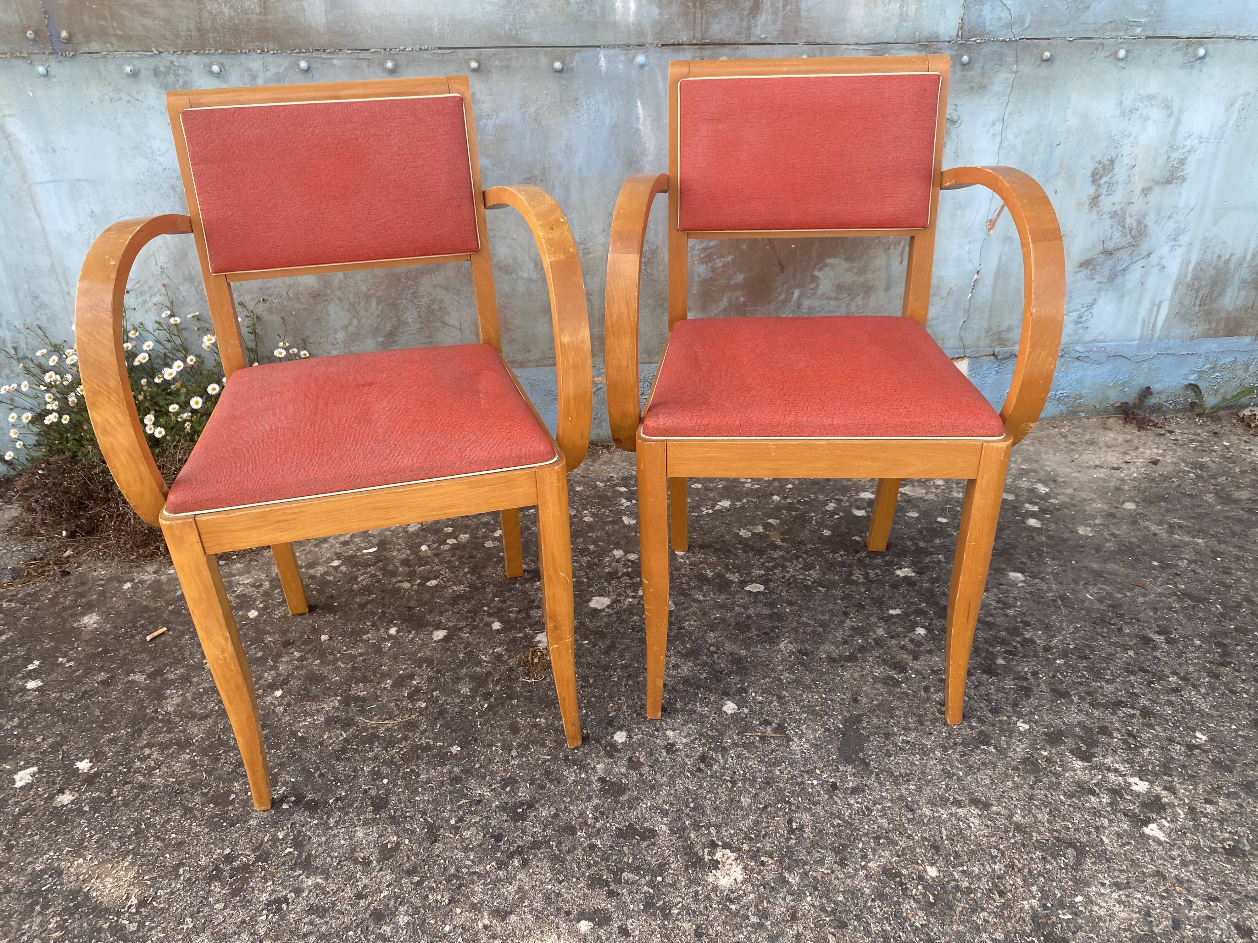 Paire de fauteuils bridge