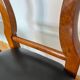 Biedermeier Shovel Chair in Walnut Veneer & Black Leather, Austria, 1820s