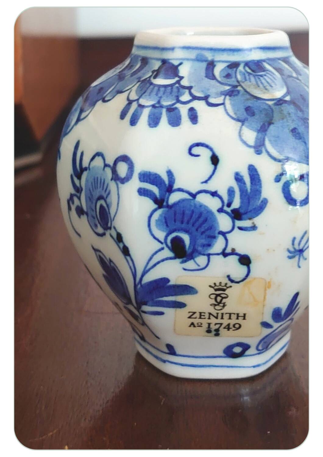 Vase Zénith bleu de Delft