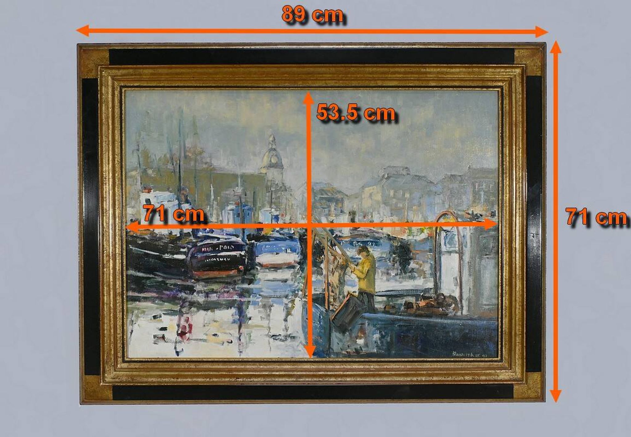Huile sur Toile « Concarneau », signée S. Blaszczyk – 1991