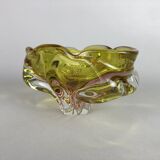 Bohemian art glass bowl/ashtray by josef hospodka, 1960's