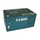 Old military trunk blue