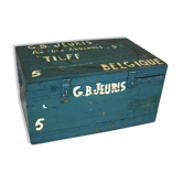 Old military trunk blue