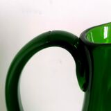 Duo de carafes en verre Empoli vintage