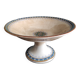 French vintage cake plate or cake stand for desserts or fruit, Sarreguemines, mod. Myosotis