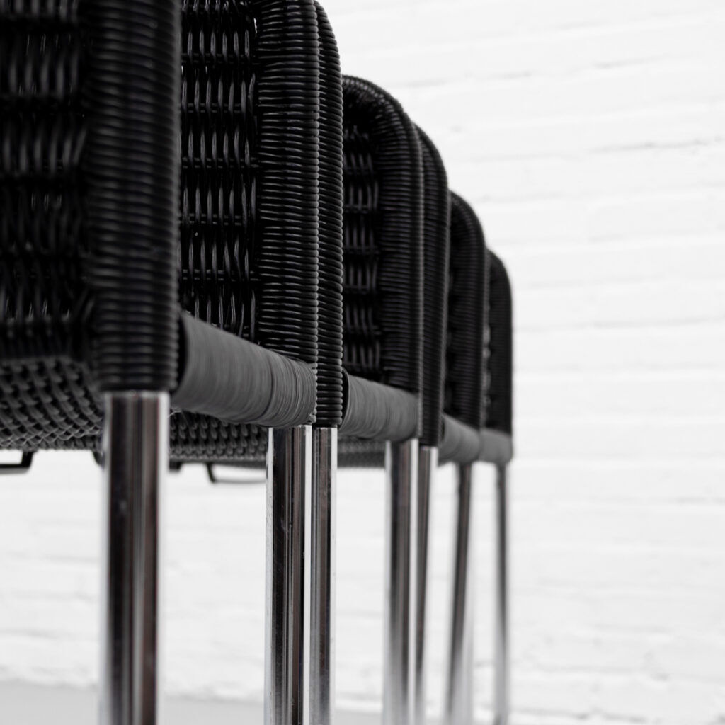 Ensemble de chaises de salle à manger Tecta D44 des années 1980