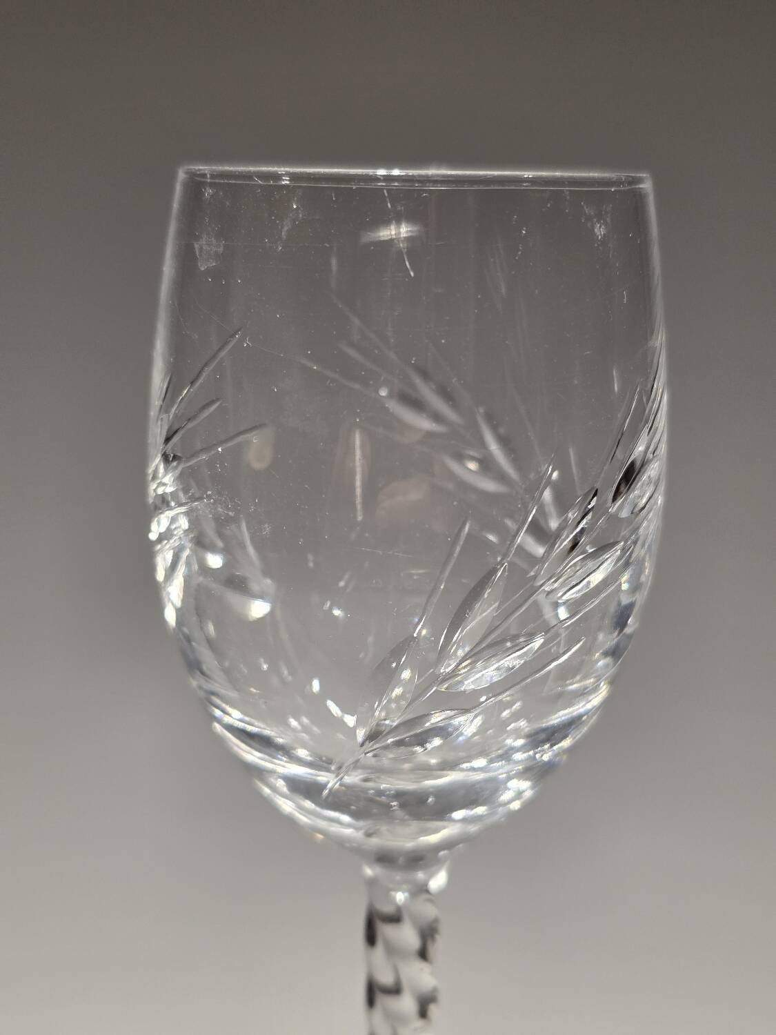 Lot 10 verres cristal d’Arques modèle Épi