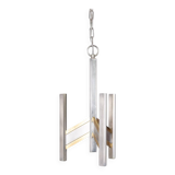 Vintage 70s chandelier in chromed metal design sciolari