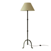 Lampadaire brutaliste en fer forgé dans le goût des Artisans de Marolles