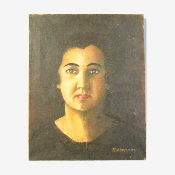 Portrait de femme- peinture à l'huile sur toile