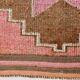 3x11 Pink and Brown Rare Colors Runner Rug, Wool Kilim Rug, 94x320Cm