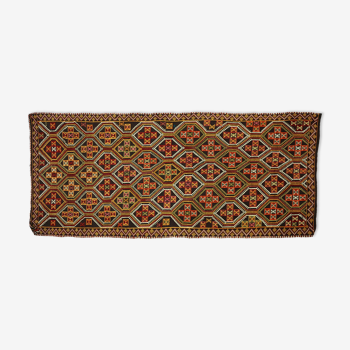 Anatolian handmade kilim rug 350 cm x 151 cm