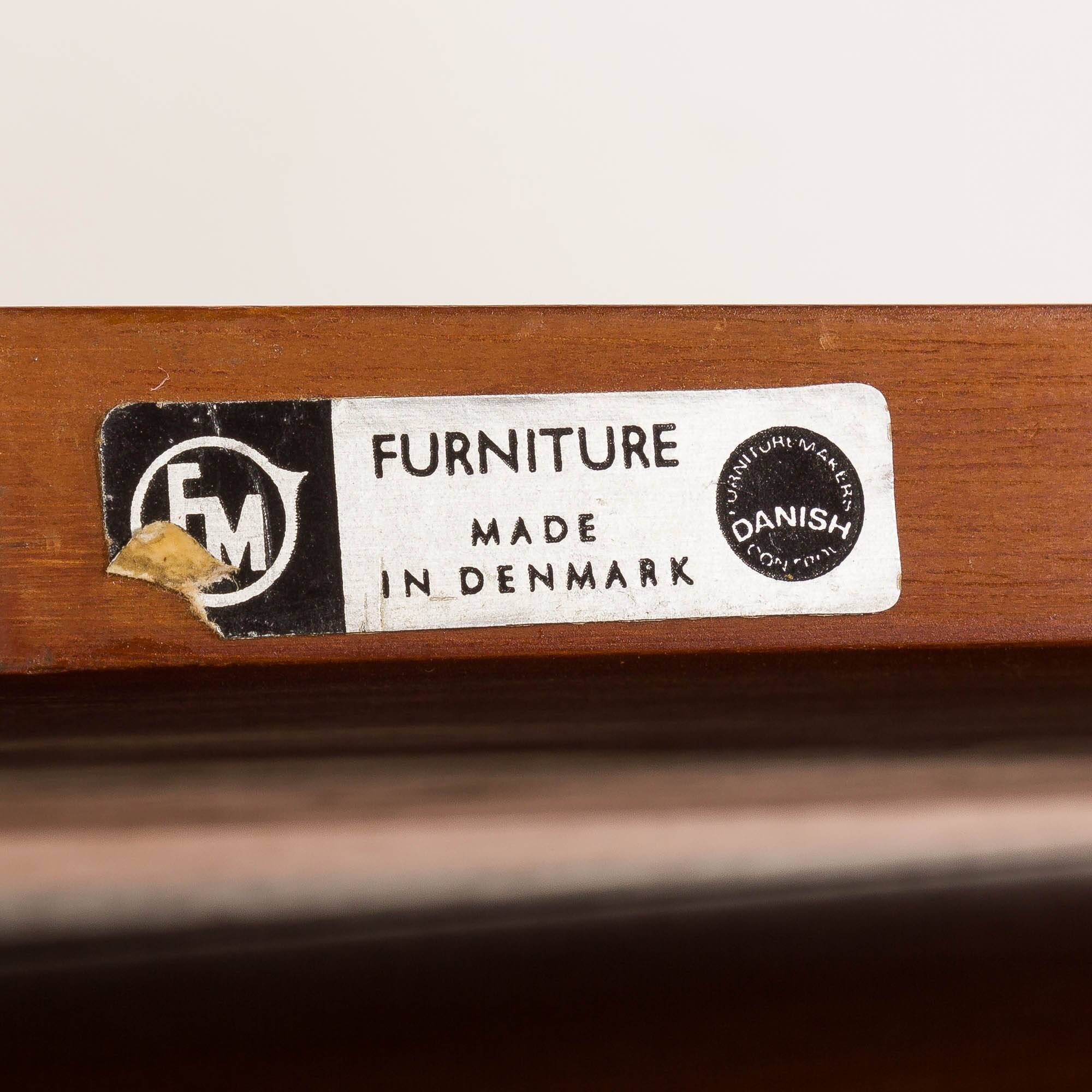 Kai Kristiansen home office shelving unit in teak for FM Mobler, 1960s