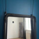 Miroir ancien Louis-Philippe 159cm/115cm décor floral, glace au mercure et piquée.