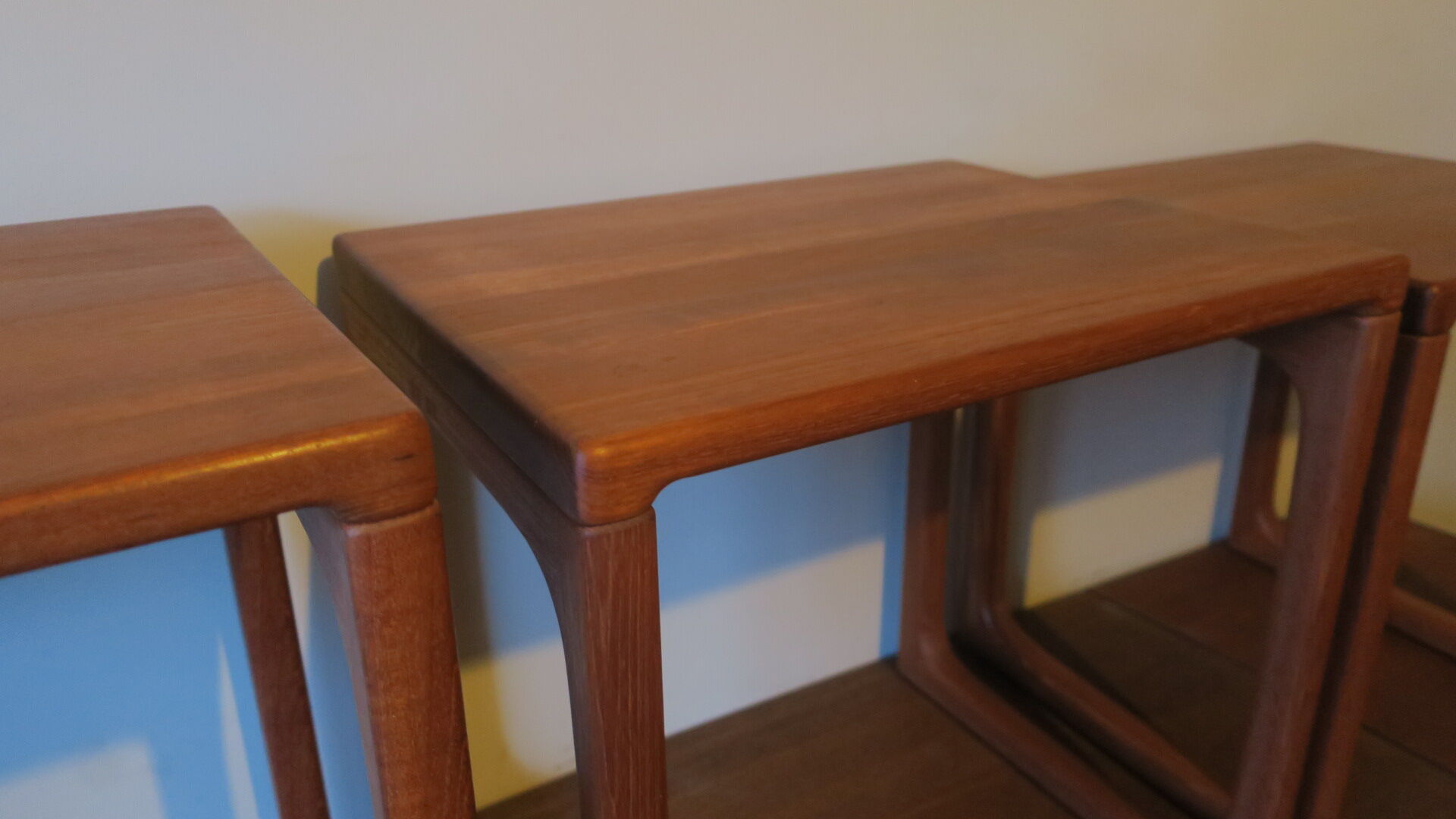 Set of mid century Danish teak nesting tables by GR Gelsted, 1960s