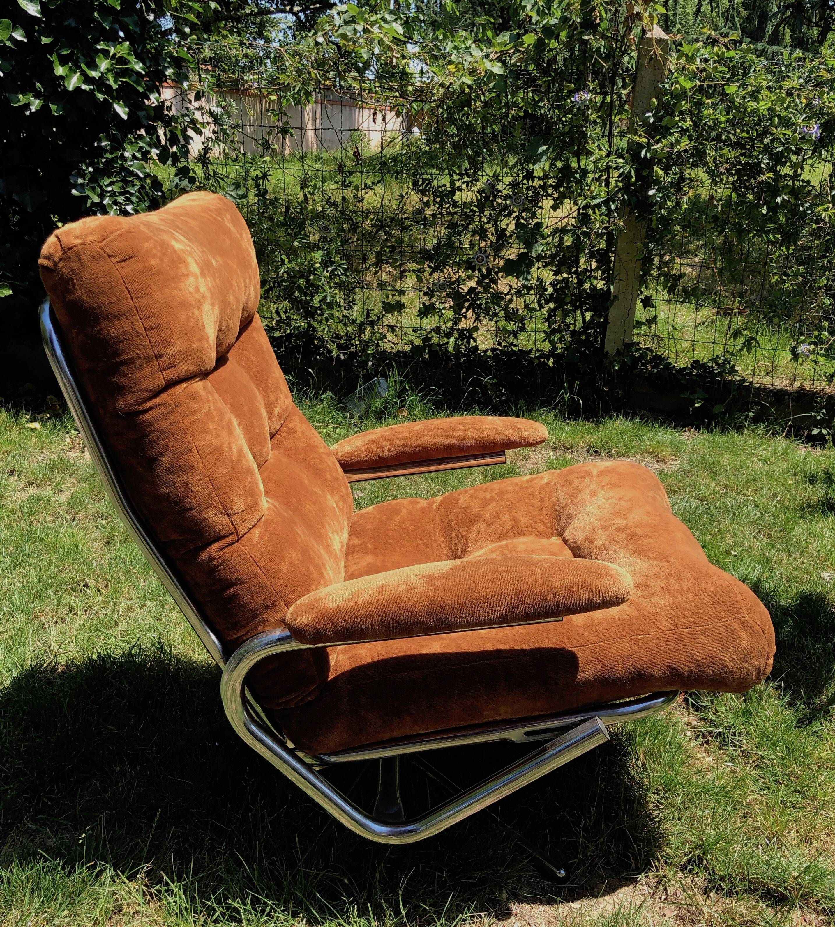 Vintage Pivotant chair 60/70 metal structure