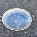 Vintage galvanized zinc basin