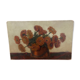 Oil on vintage cardboard