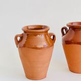 Pair of terracotta amphora vases